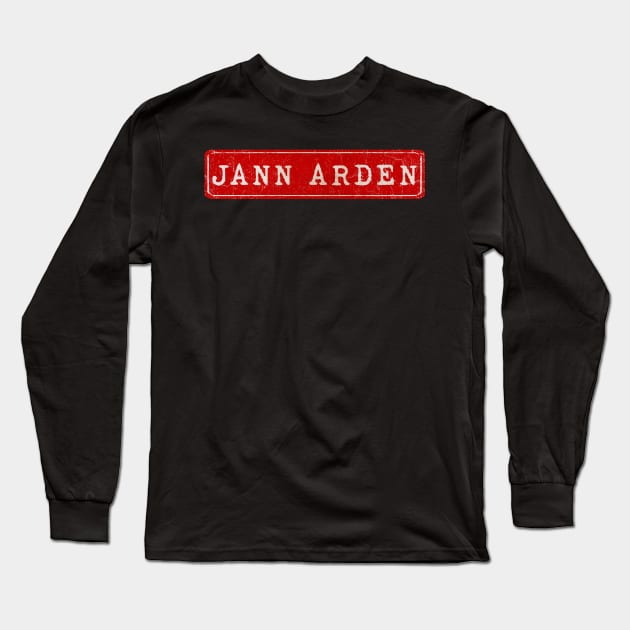 vintage retro plate Jann Arden Long Sleeve T-Shirt by GXg.Smx